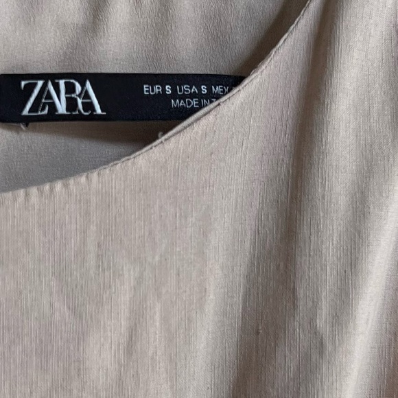 Zara Cut Out Linen Blend Dress size small - Picture 3 of 4